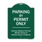Signmission Parking By Permit Vehicles w/o Permits Towed Vehicle Owners Expense Alum, 18" L, 24" H, GW-1824-9940 A-DES-GW-1824-9940 - alternate 1